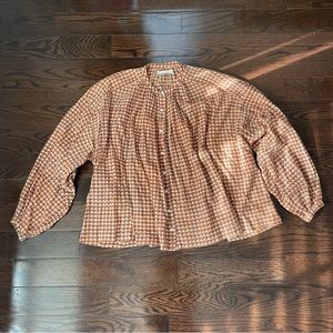 THE JANE BLOUSE- CLAY BLOCK PRINT